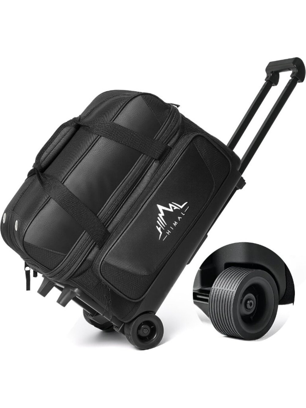 Large 2-Ball Bowling Bag with Extra Storage Pocket for Easy Transport